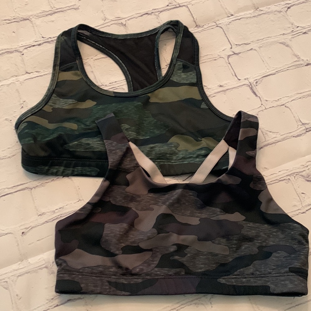 Girls Old Navy Active Racerback Sports Camouflage Bra Set